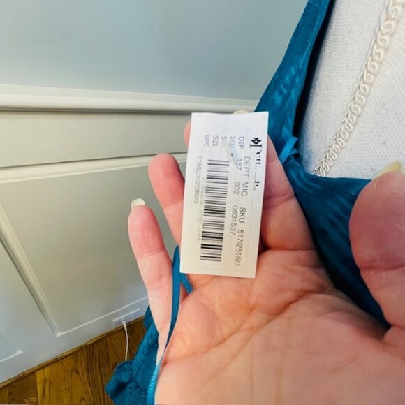 NWT Belle Badgley Mischka Willa Halter Ruffled Tiered Mini Dress 8 - Picture 7 of 9